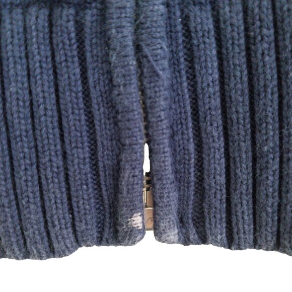 Ralph Lauren Sport Women’s Medium Navy Blue Long Sleeve Full Zip Fitted Sweater - Picture 11 of 11